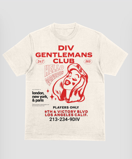 Draped in Victory Oversized T-Shirt (Beige) - "Gentlemen's Club"